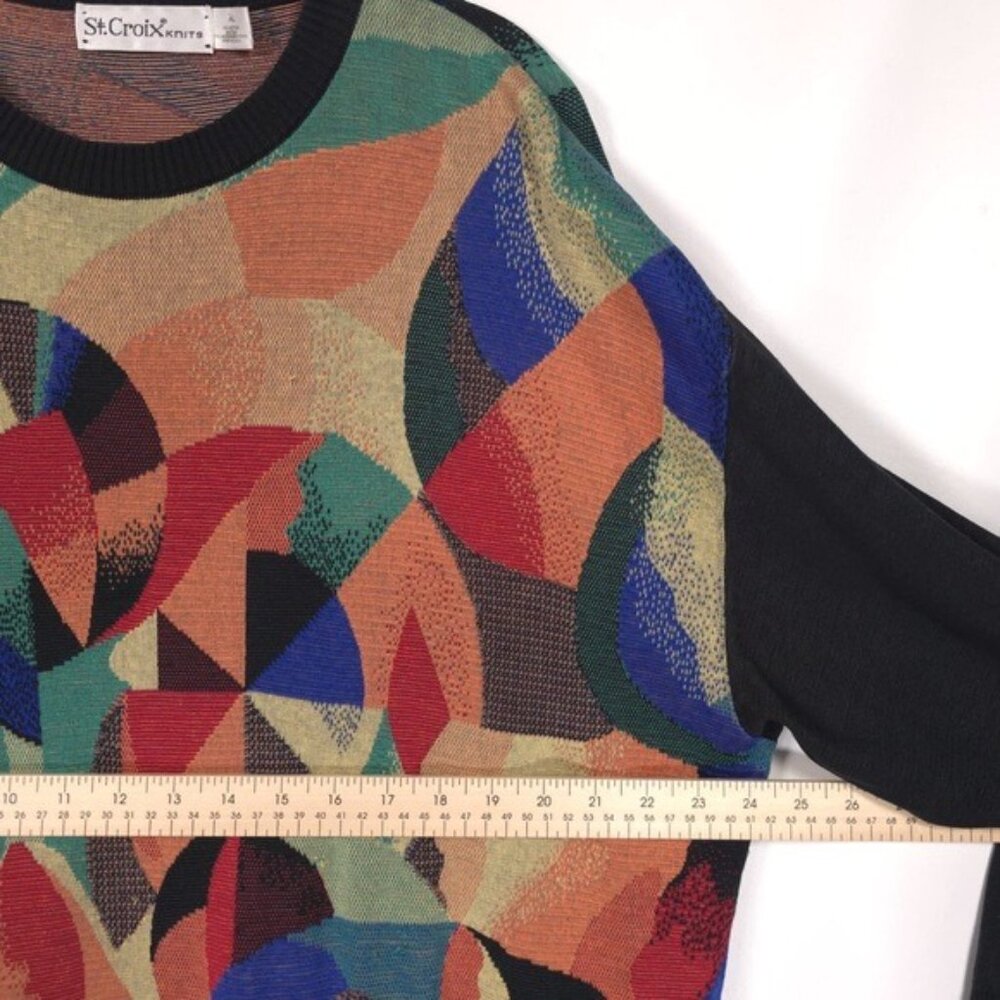 ST. CROIX R Delaunay Luxury COLLECTORS‎ SILK Crew Knits Pullover Sweater Size XL - Picture 4 of 10